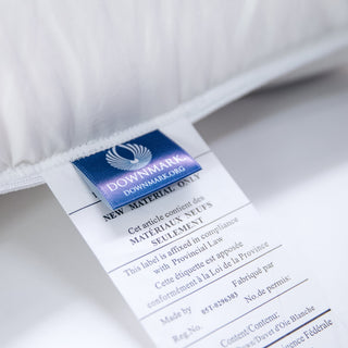 850 Loft Hungarian White Goose Down Pillow product tag, shop online in USA
