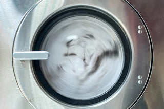 Down blanket in a laundry machine