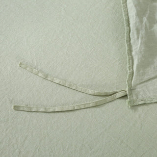 100% French Linen Duvet Cover Sage Green, Best Bedding Sheet.
