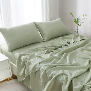100% French Linen Bedding Sheet Set - Linens Delight -