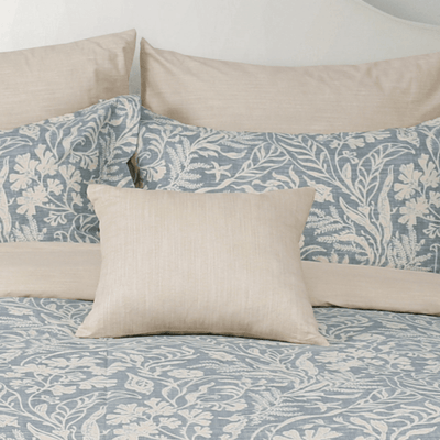 duvet cover with printed leaf and high quality cotton, free delivery to US and Canada