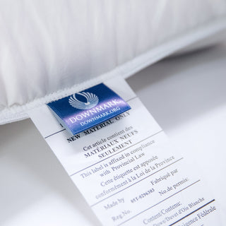 650 Loft European White Down Pillow product tag