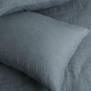 100% French Linen Pillowcase Charcoal Grey