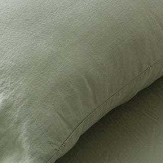 100% French Linen Pillowcase Sage Green