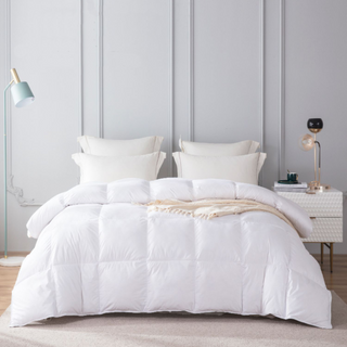 Down & Feather Comforter in a bedroom