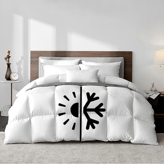 SmartCare Dual Warmth White Goose Down Comforter - King - Linens DelightWhite Goose Down Comforter